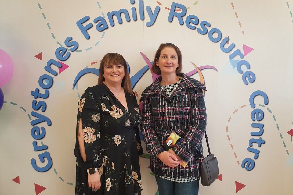 Greystones Family Resource Centre Chairperson Nicola Lawless and Cllr Lourda Scott. 

