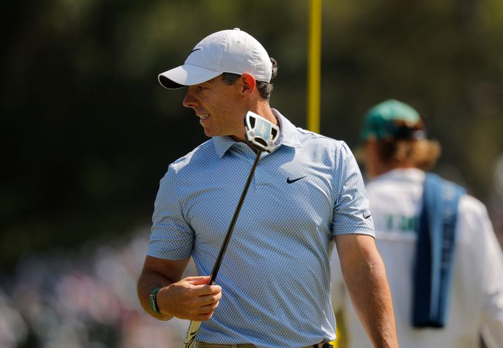 The Masters final round: Rory McIlroy rallies with birdie on seven, as Justin Rose makes move at Augusta National