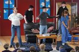 thumbnail: Gaelcholáiste Chiarraí transition year students pictured staging 'A Family Affair' earlier this month. 