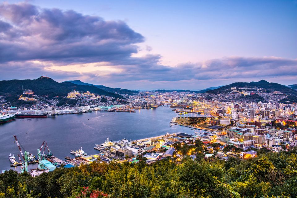 The city of Nagasaki is in Kyushu - the large southernmost Japanese island