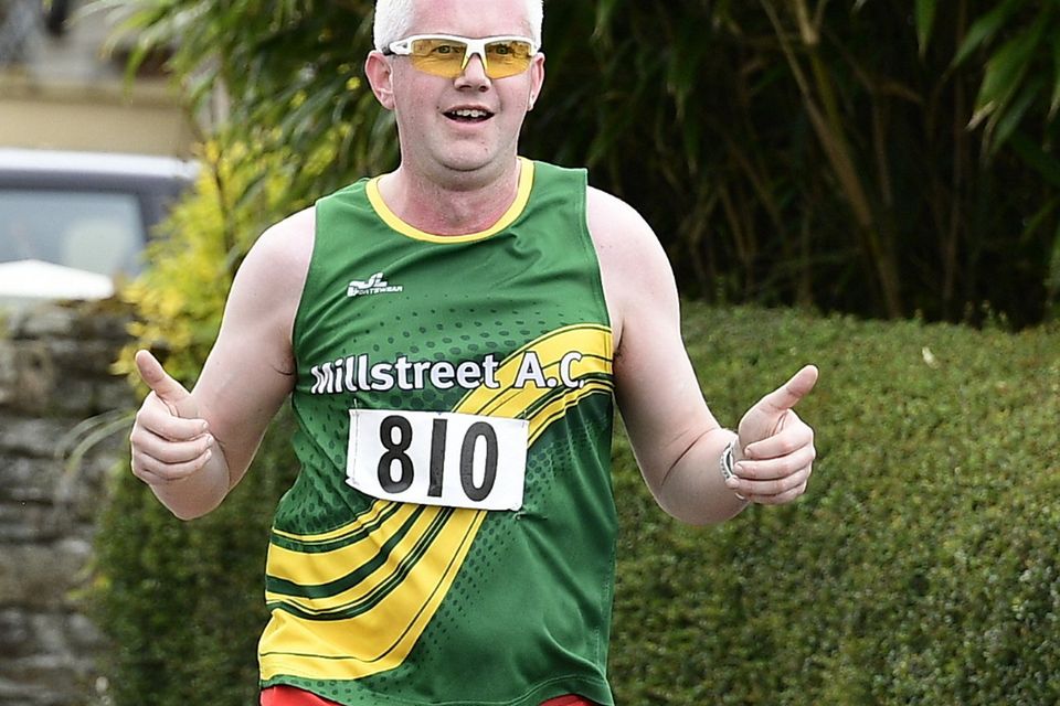 Alan Burton, Millstreet AC enjoying the Mount Hillary AC 5 Mile Road Race in Banteer. Picture John Tarrant