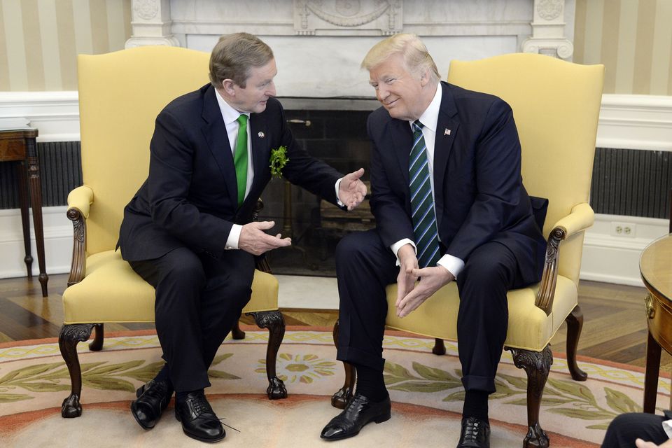 Enda Kenny with Donald Trump at the White House in 2017. Photo: Getty