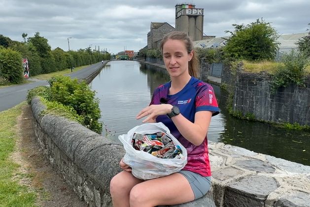 A woman living in Dublin’s north inner city has collected more than 150 discarded energy gel wrappers while training for a marathon which she said is representative of a “bigger issue that we have with waste and entitlement”.
