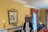 thumbnail: Drumure's current owner Patricia Kiernan beside a framed sketch of herself and her late husband Francis in their younger years