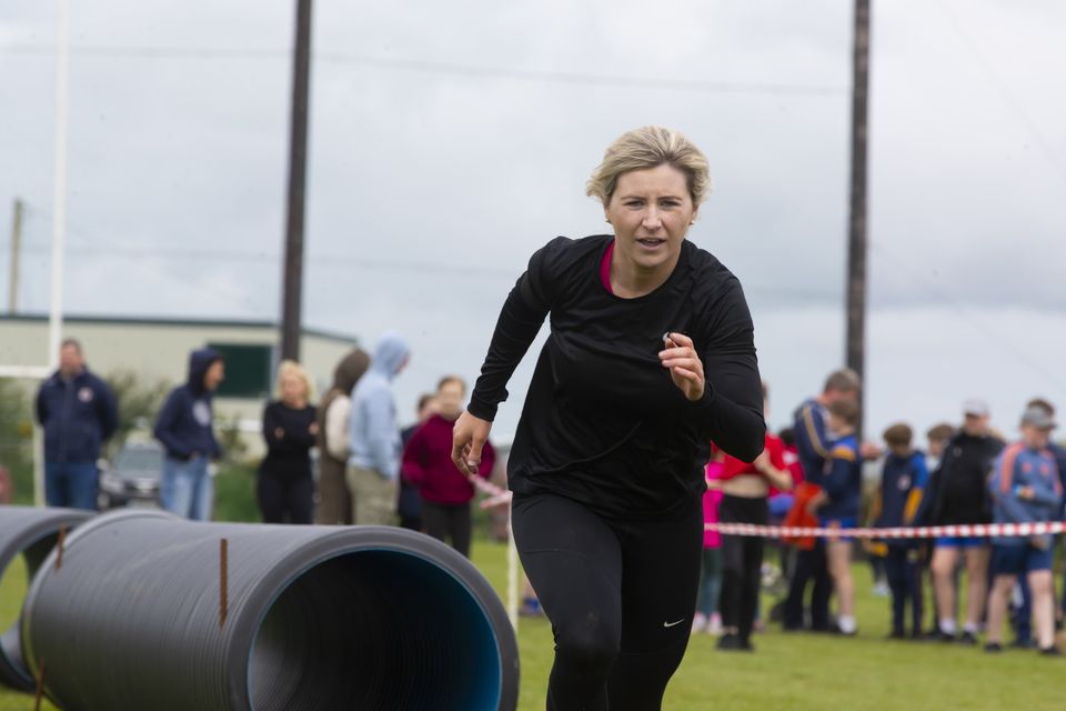 07/05/2023. Pictured at Gusserane Fittest Family is Ava Murphy on the obstacle course. Photograph: Patrick Browne