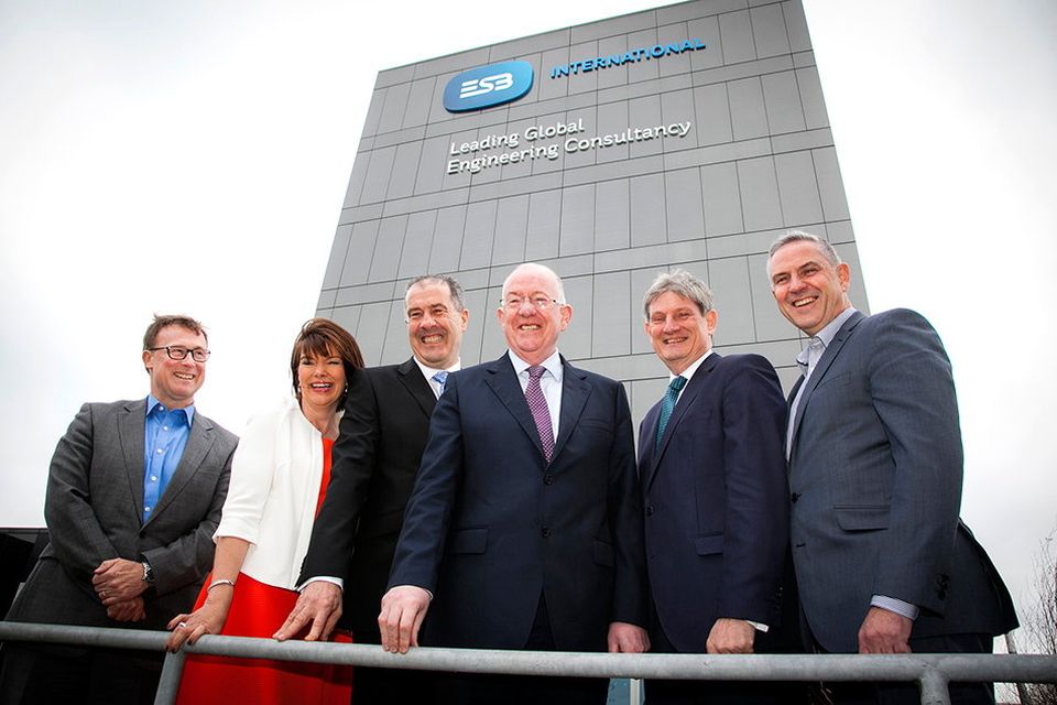 Former minister Charlie Flanagan , the ESB's Pat O'Doherty and ESB International's Ollie Brogan at the 2017 event