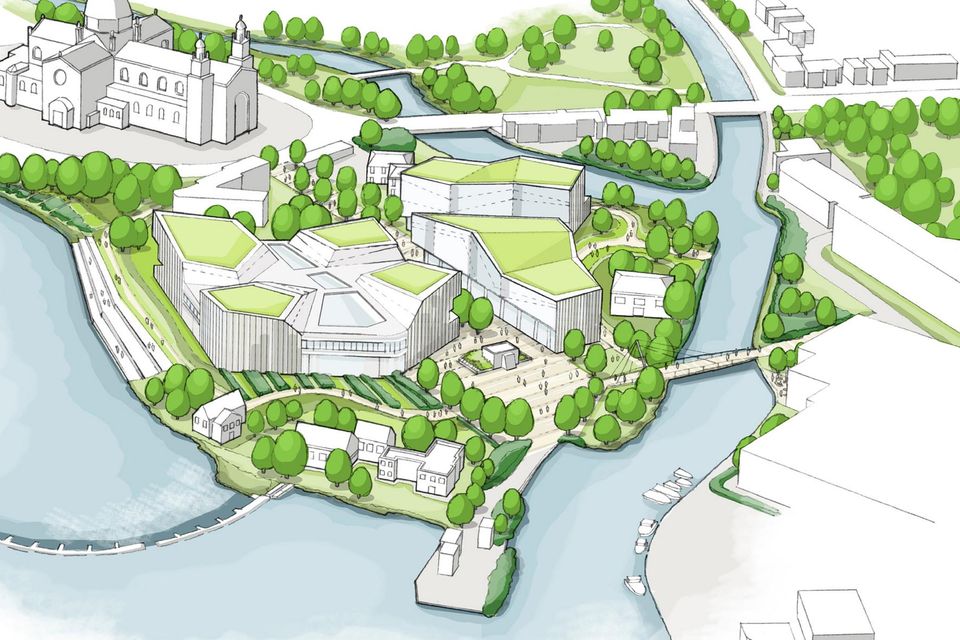 Artist's impression of the northern area of Galway's proposed innovation and creativity district