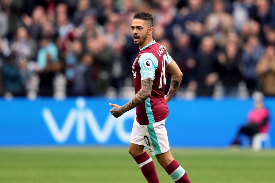 Manuel Lanzini is back from injury for West Ham