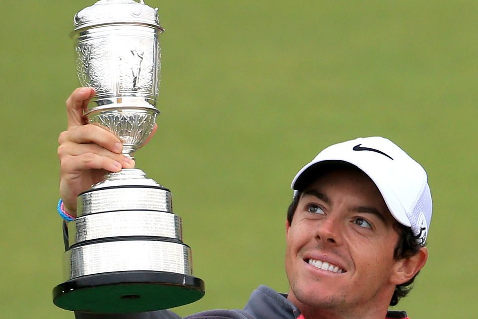 Rory McIlroy with the Claret Jug after winning the 2014 Open Championship at Royal Liverpool Golf Club, Hoylake.  Picture: Peter Byrne/PA Wire.