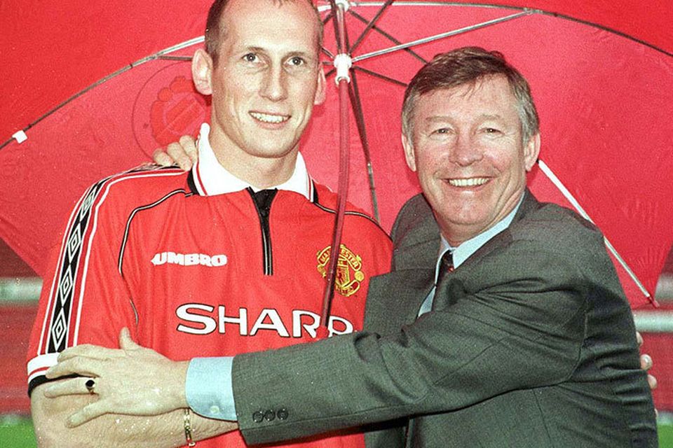 Jaap Stam's time at Manchester United ended when Alex Ferguson sold him to Lazio in 2002