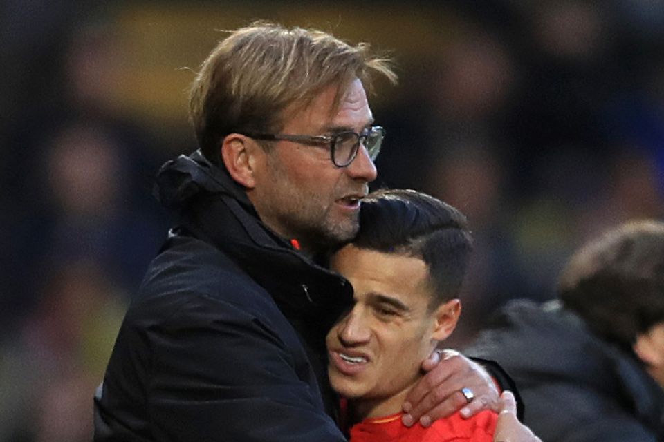 Jurgen Klopp, pictured, has dismissed Barcelona claims a deal is close for Philippe Coutinho
