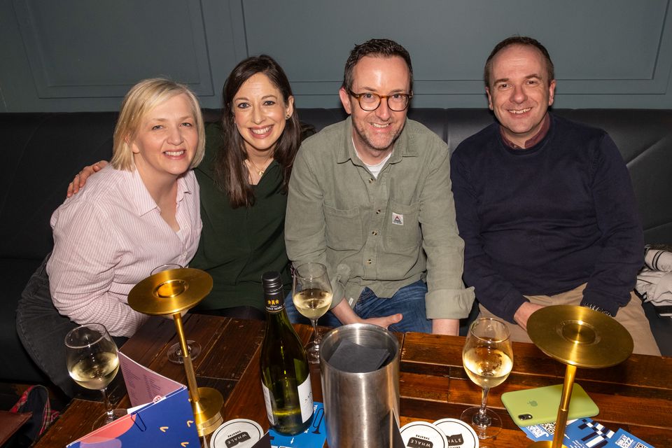 Alison Williams, Niamh Kelly, Chris Grimley and Huw Williams at the Whale Greystones to see Georgia Cécile. Photo: Leigh Anderson