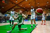 thumbnail: Ireland's Seán Flood protests after being fouled by Akbar Mammadov of Azerbaijan, right, during their FIBA World Cup 2027 pre-qualifier at the National Basketball Arena in Tallaght. Photo: Tyler Miller/Sportsfile