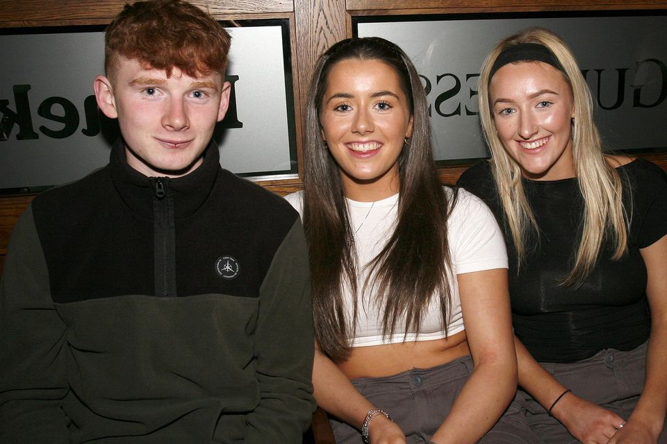 Shane Cullen, Darcey O'Connor and Orla Redmond at the fundraiser for Nadia Dempsey in TJ Murphy's, Templeshannon.