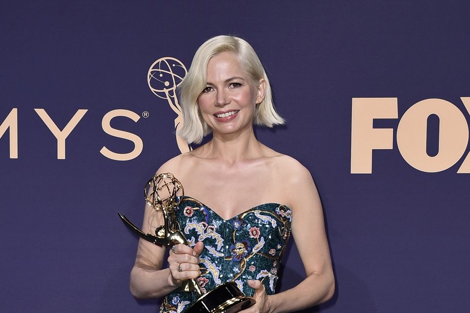 Actress Michelle Williams made an impassioned plea for gender pay equality as she accepted an award at the Emmys (Jordan Strauss/Invision/AP)