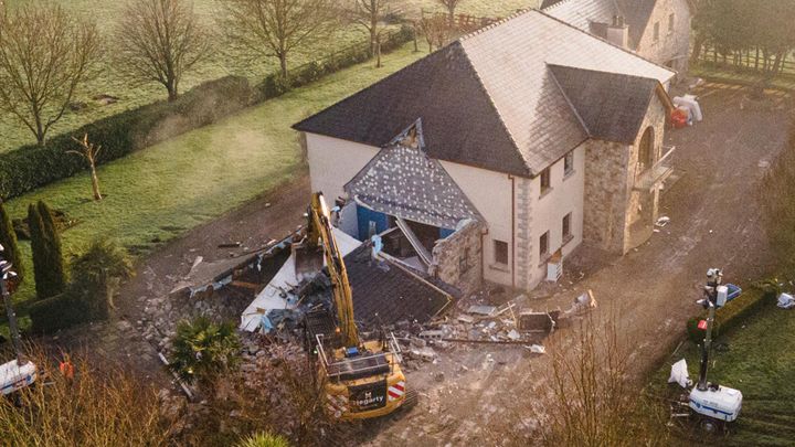 Watch: Drone footage shows Meath home demolition underway, as owner says ‘send the bill to Mickey Mouse’ because her family can’t pay
