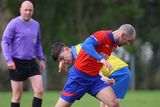 thumbnail: Aidan Clarke of Curracloe United and Darragh Kent of Campile battle for possession.