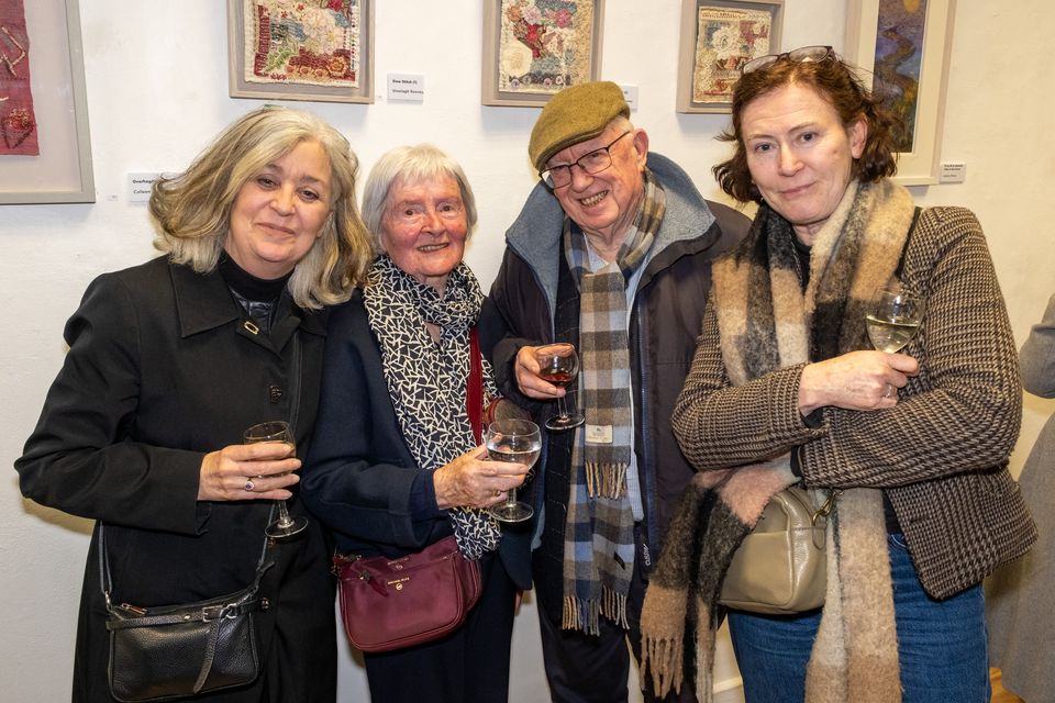 Valerie Coyle, Bríd and Fergal McCabe and Aoife Dwyer at the 04 Textile Group at Signal Arts Bray.
