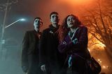 thumbnail: From left: George Rexstrew, Jayden Revri and Kassius Nelson help supernatural clients in Dead Boy Detectives. Photo: Netflix