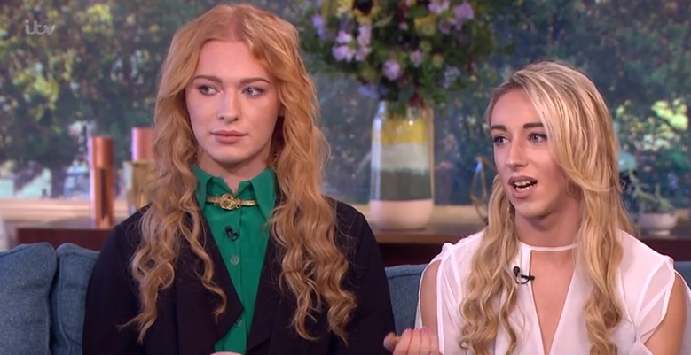 Chloe (23) and Jamie (20) now identify as women. Photo Credit ITV's This Morning