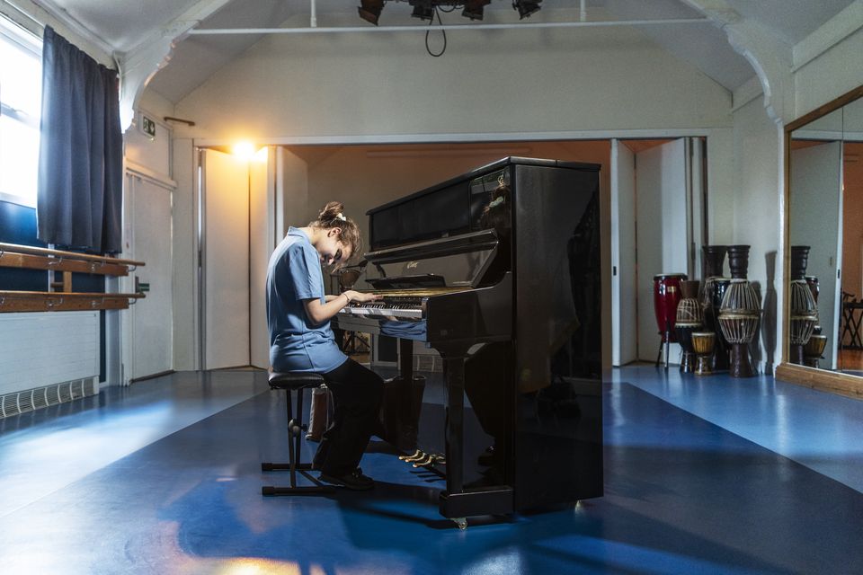 Lucy Illingworth plays the piano (Channel 4/Richard Ansett/PA)