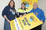 thumbnail: Sinead Ronan Wells (Pieta Campign Team Lead), Garda Denise Kane and Liam McCabe (Wexford Committee Chairperson) pictured at the launch of Darkness into Light at MJ O'Connor's building in Drinagh on Wednesday evening. Pic: Jim Campbell