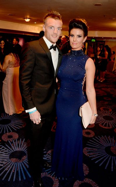 Jamie Vardy and Rebekah Nicholson attend the 6th Annual Asian Awards at The Grosvenor House Hotel on April 8, 2016 in London, England.  (Photo by David M. Benett/Dave Benett/Getty Images )