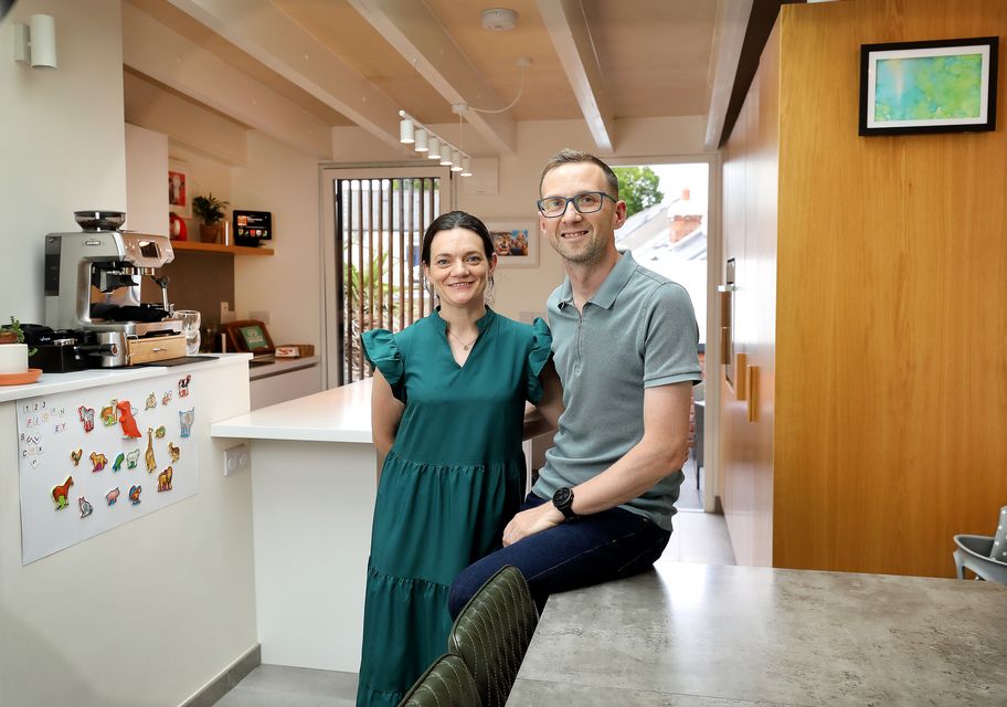 Elaine and Ronan in their renovated cottage