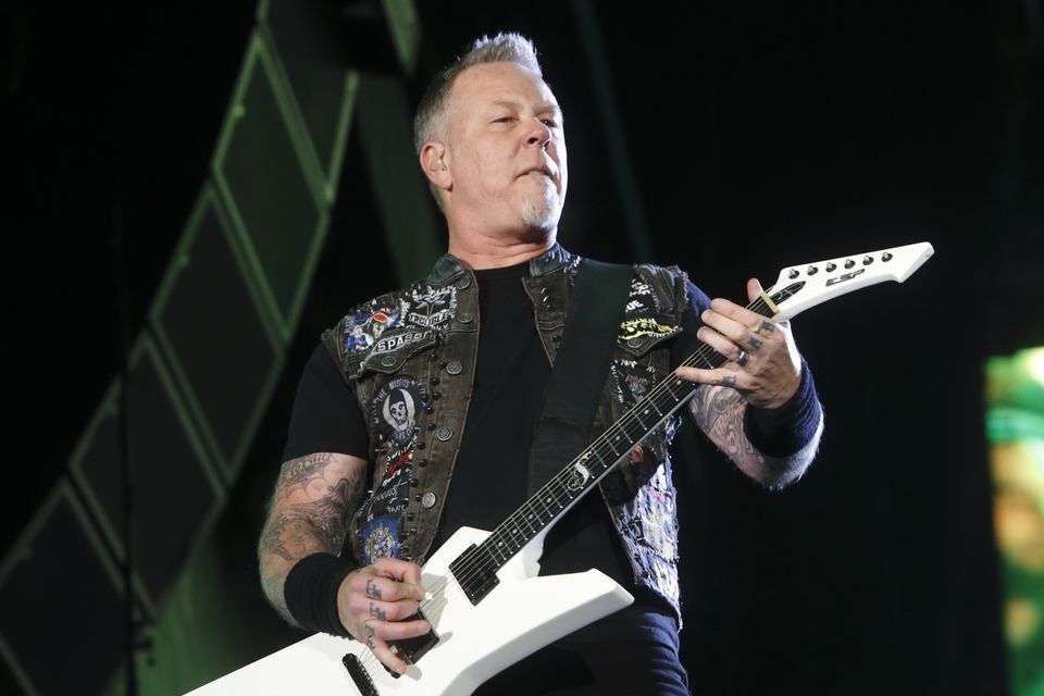 James Hetfield of Metallica performing last year at Rock in Rio USA in Las Vegas (AP)