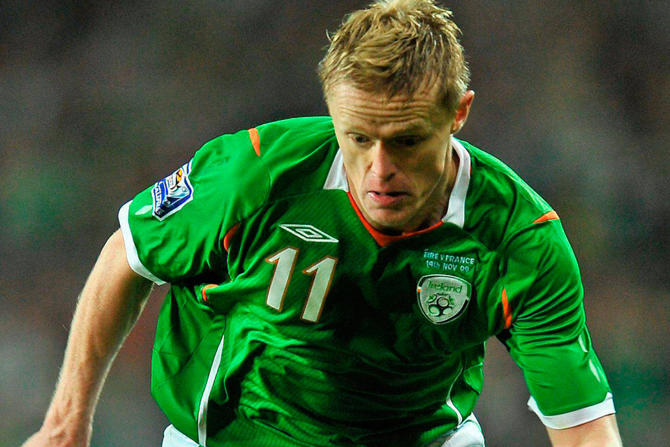 Damien Duff in action against France in 2009. Photo: Sportsfile