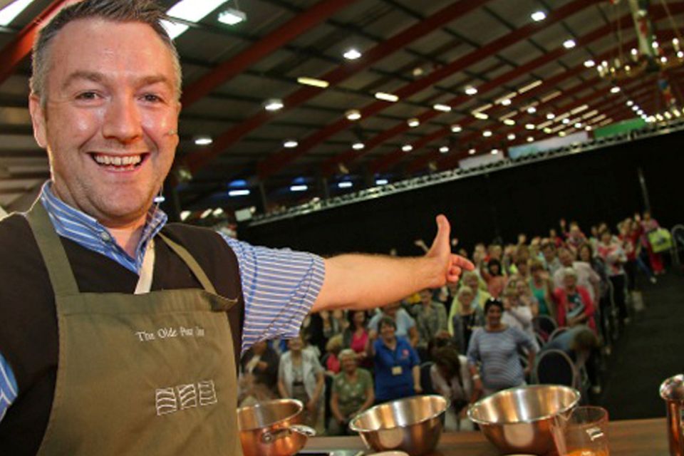 A warm welcome extended: Gearoid Lynch, proprietor of the Olde Post Inn in Cloverhill, at the Taste of Cavan festival which took place recently at Cavan Equestrian Centre. PIC: Lorraine Teevan