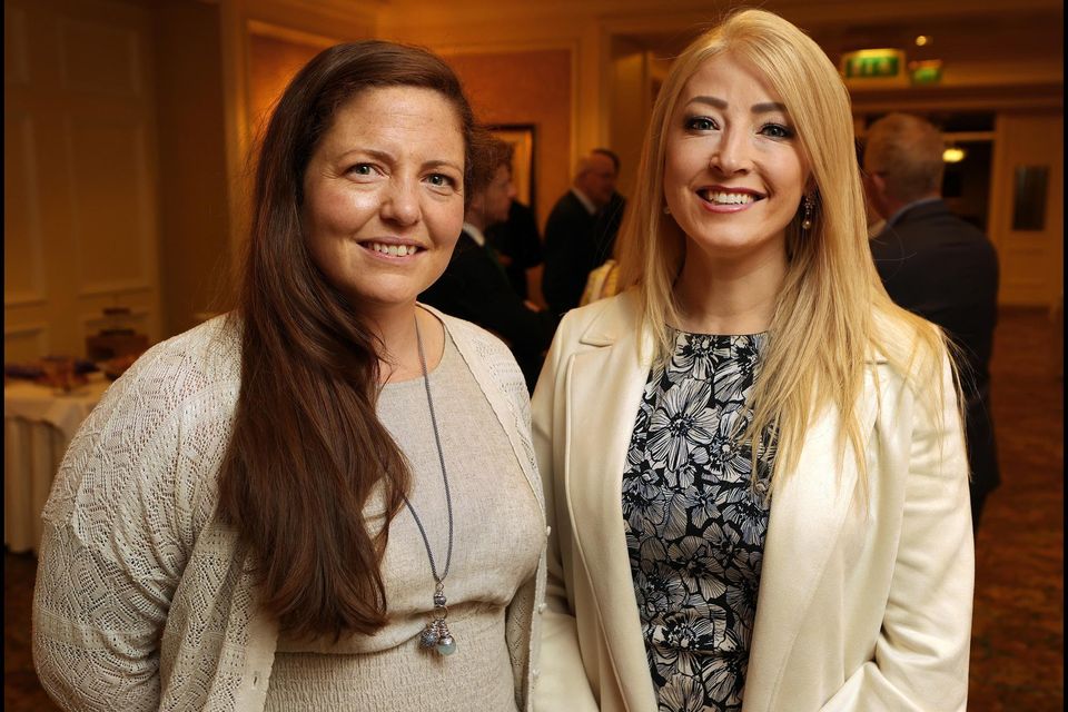 Caoimhe Mulhall and Janet Noone from Linesight at the launch of the Property Industry Excellence Awards. Photo: Steve Humphreys