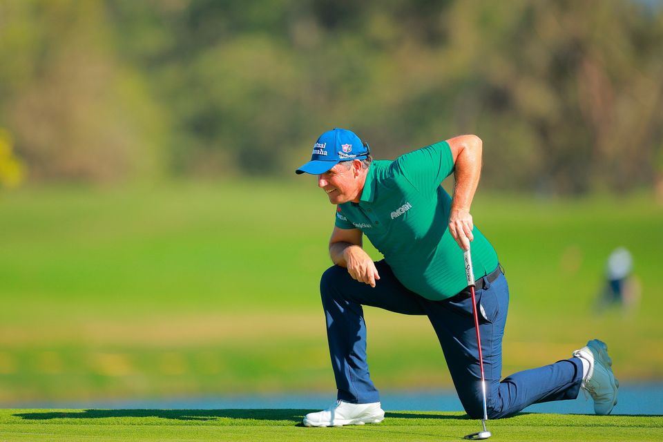 Padraig Harrington of Ireland plays a shot on the 12th hole during the second round of the Mexico Open at Vidanta at Vidanta Vallarta. (Photo by Hector Vivas/Getty Images)