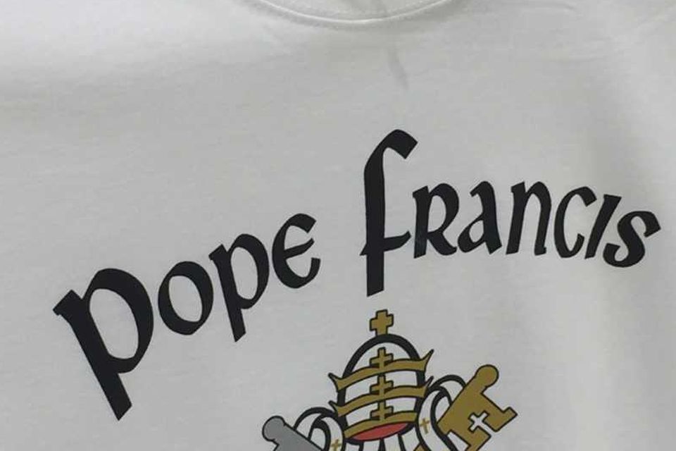 Dunnes Stores are selling t-shirts ahead of the Pope's visit