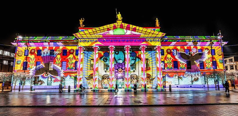 Winter Lights at the GPO on O'Connell Street