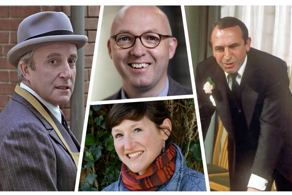 Clockwise from left: Peter Sellers in Being There, Rónán Hession, Leonard Rossiter in The Fall And Rise of Reginald Perrin and Sara Baume