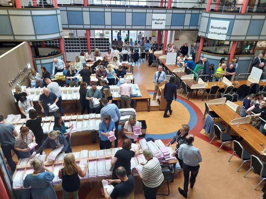 Counting is continuing in Louth County Hall with the first count expected to be announced around 9pm