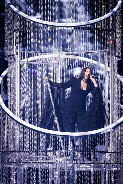 Israel's Yuval Raphael performs in Basel. Photo: Andres Poveda