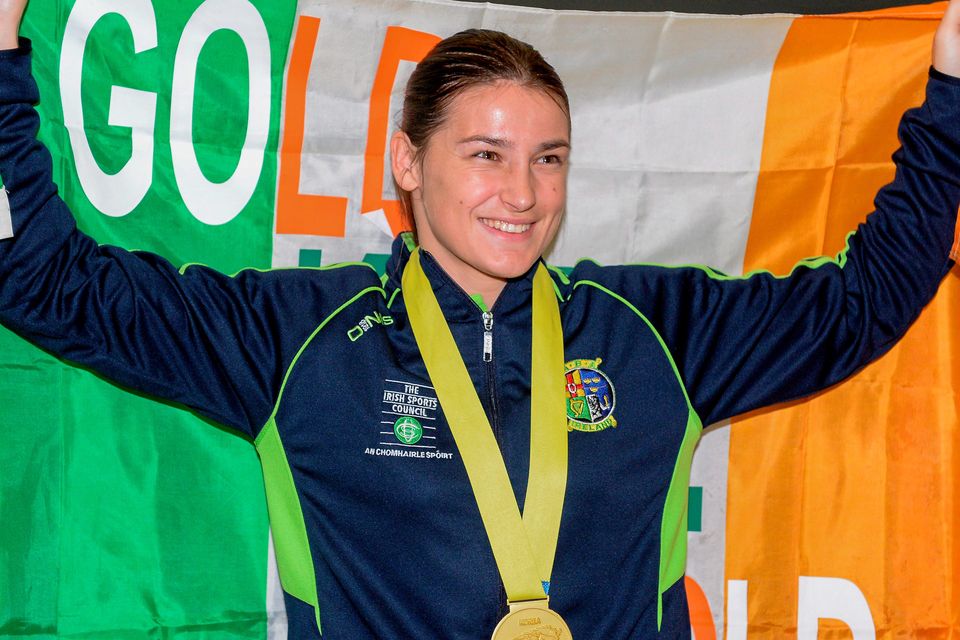 Team Ireland's Katie Taylor pictured with her gold medal in Dublin Airport