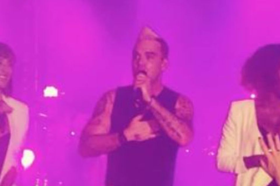 Robbie Williams on stage