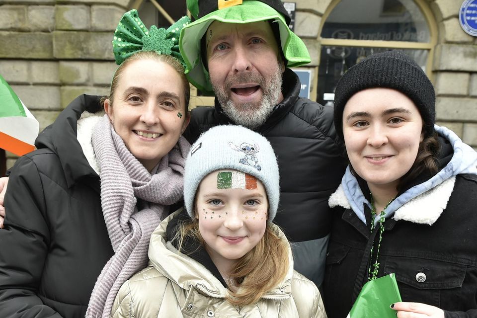 At the St Patrick's Day parade in Gorey were Hazel, John, Isabelle and Robyn Whelan. Pic: Jim Campbell