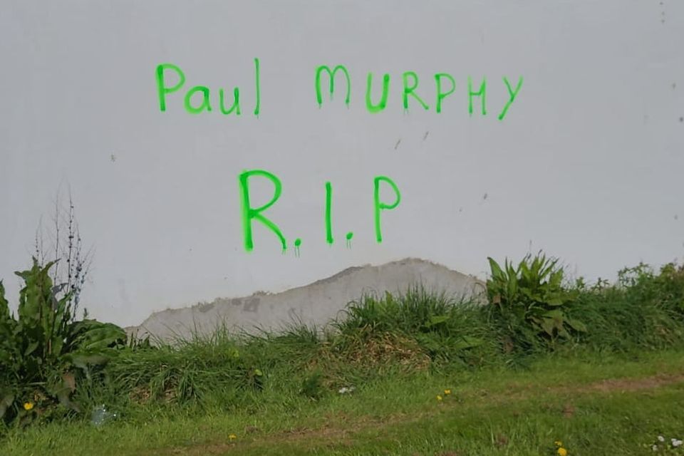 The graffiti appeared near Paul Murphy’s home in Tallaght