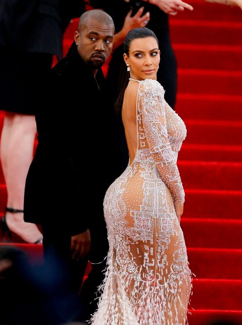 Kanye West and Kim Kardashian  attend "China: Through The Looking Glass" Costume Institute Benefit Gala  at Metropolitan Museum of Art on May 4, 2015 in New York City.  (Photo by John Lamparski/Getty Images)