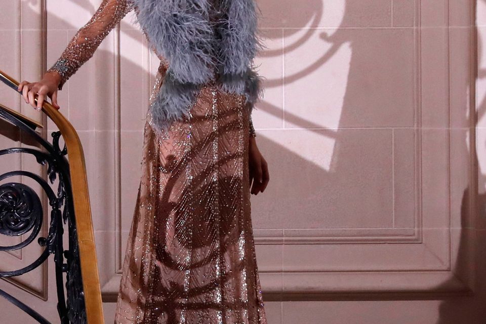 sachin and babi light blue dress Elizabeth Banks' best red carpet moments are in Elie Saab main image 1