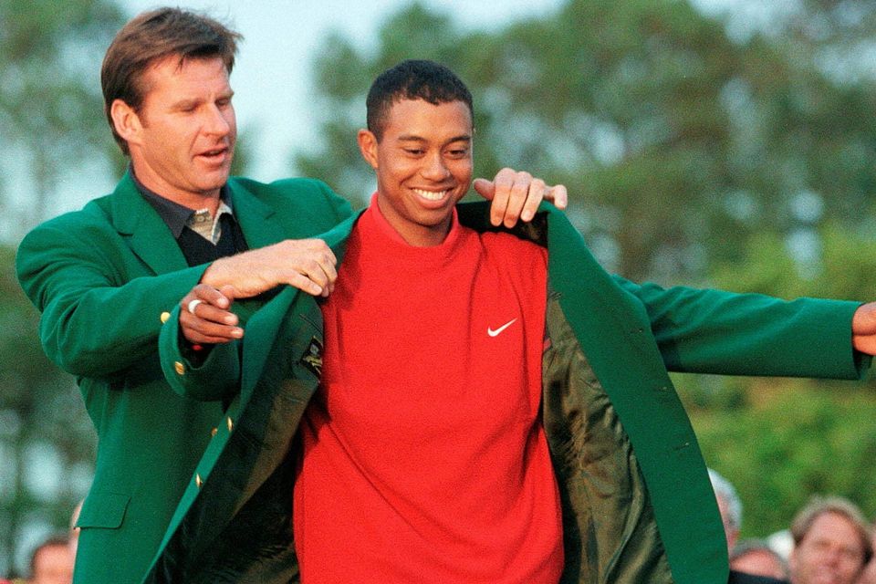 Tiger Woods' ball from 1997 Masters, the first time he won a green jacket,  sells for over €58,000