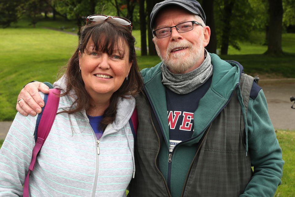 Ann McVeigh and Rory Mohan on Sundayâ€™s walk to Navan.