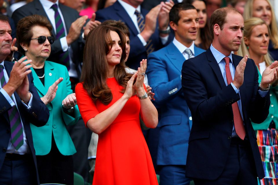 Catherine, Duchess of Cambridge and Prince William, Duke of Cambridge attend day nine of the Wimbledon Lawn Tennis Championships at the All England Lawn Tennis and Croquet Club on July 8, 2015 in London, England.  (Photo by Ian Walton/Getty Images)