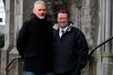 thumbnail: Vincent Hogan, and Cathal Dervan at the funeral of Billy Quinn at St Marys Church, Killenaule, Co. Tipperary