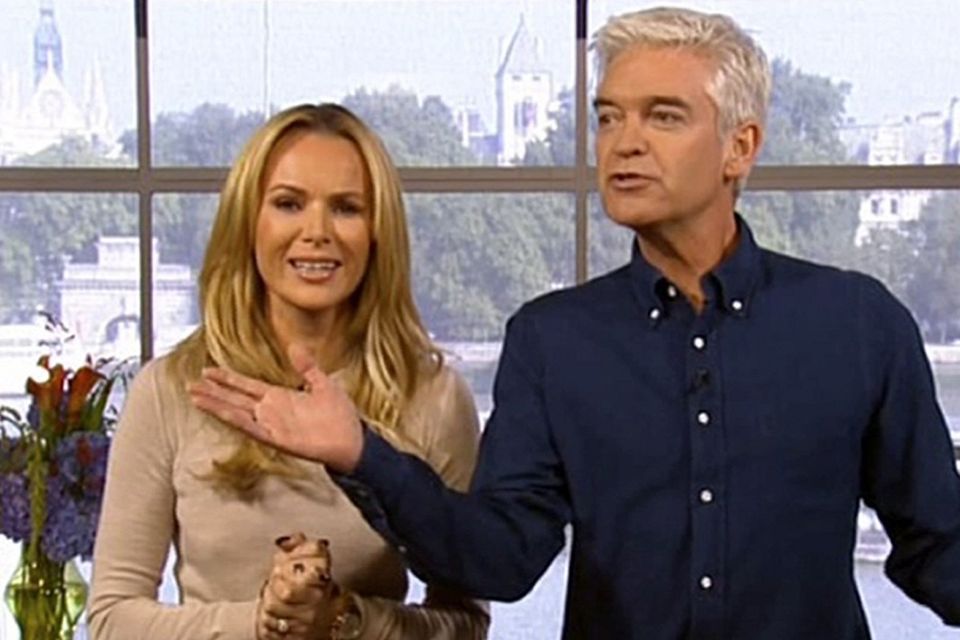 Amanda Holden and Phillip Schofield presented a segment on ITV's This Morning