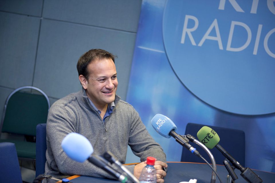 18/01/2015. Pictured is Minister for Health Leo Varadkar in the RTE radio studios where he told Miriam O'Callaghan he was a "gay man" and it was "no secret". Photo: El Keegan